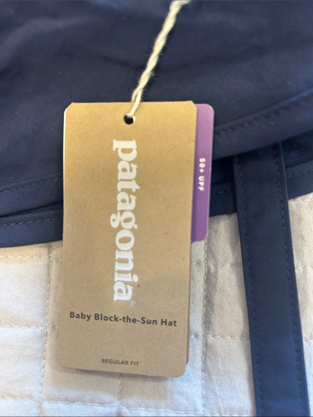 Patagonia Navy Bucket Hat with Chin Strap